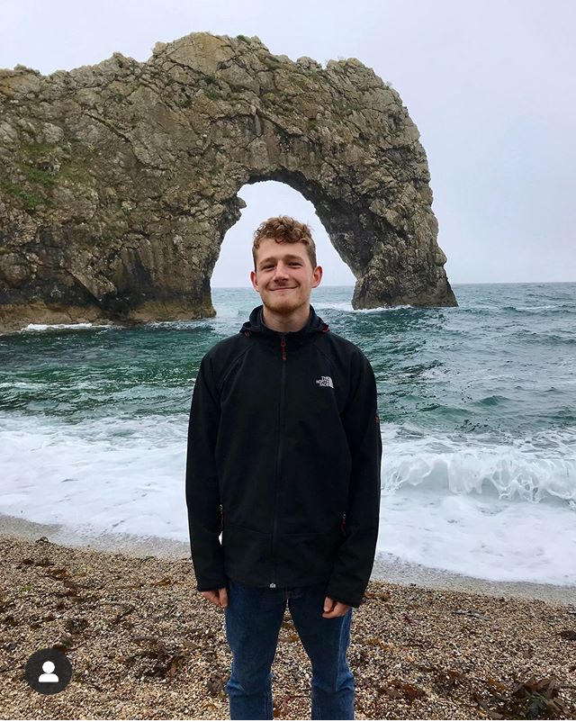 This is me on a clearly lovely day at Durdle Door, Dorset.